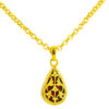 Thewa Pendent , Ruby Silver Chain