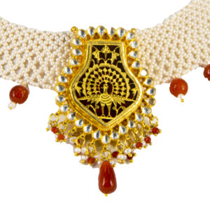 Thewa Kundan Chokar Necklace Set