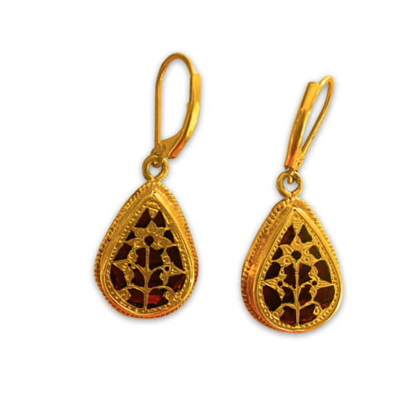 Thewa Tear drop Hoop earrings Thewa art Thewa Jewellery Thewa Art