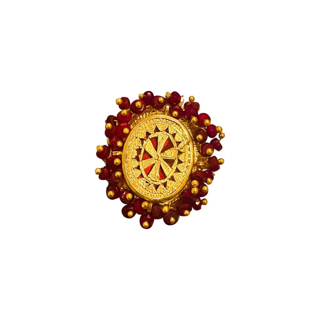 Thewa red oval finger ring Thewa art Thewa Jewellery Thewa Art