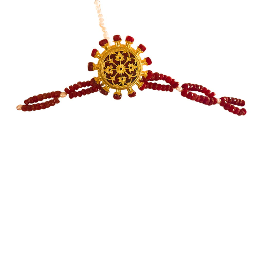 Thewa round rakhdi Thewa art Thewa Jewellery Thewa Art Jewellery