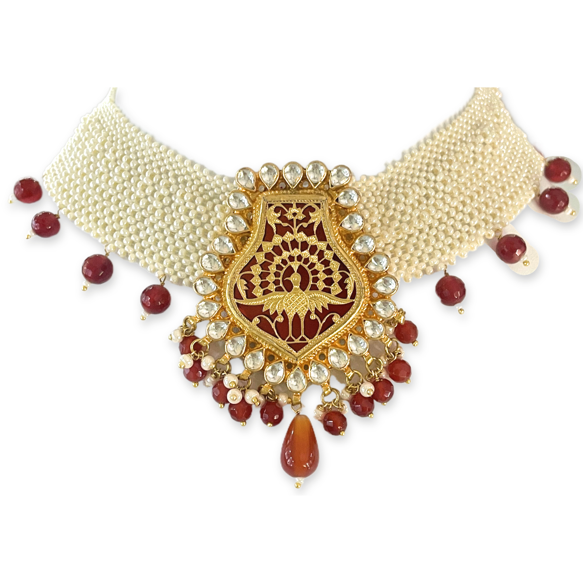 Royal neclace in Kundan style