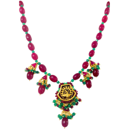 Fersa shape Fan shape thewa decorated with beads