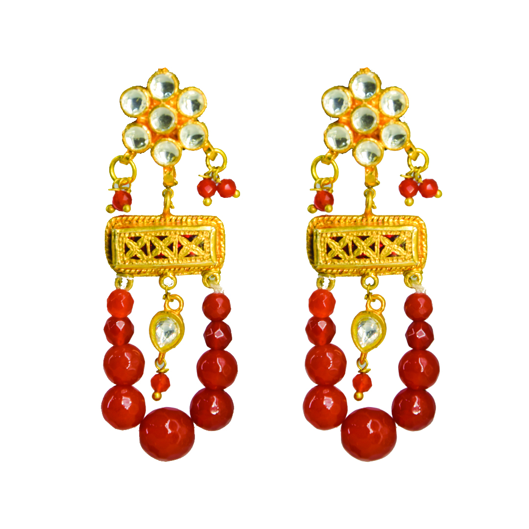 Thewa kundan Dangle  Earrings