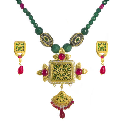 Thewa Green & Ruby Set