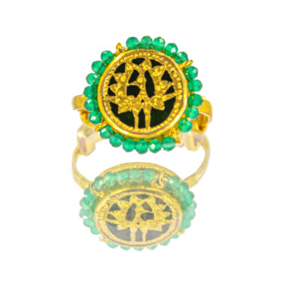 Thewa Green Onyx Plain Ring