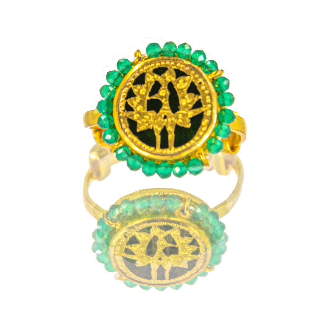 Thewa Green Onyx Plain Ring