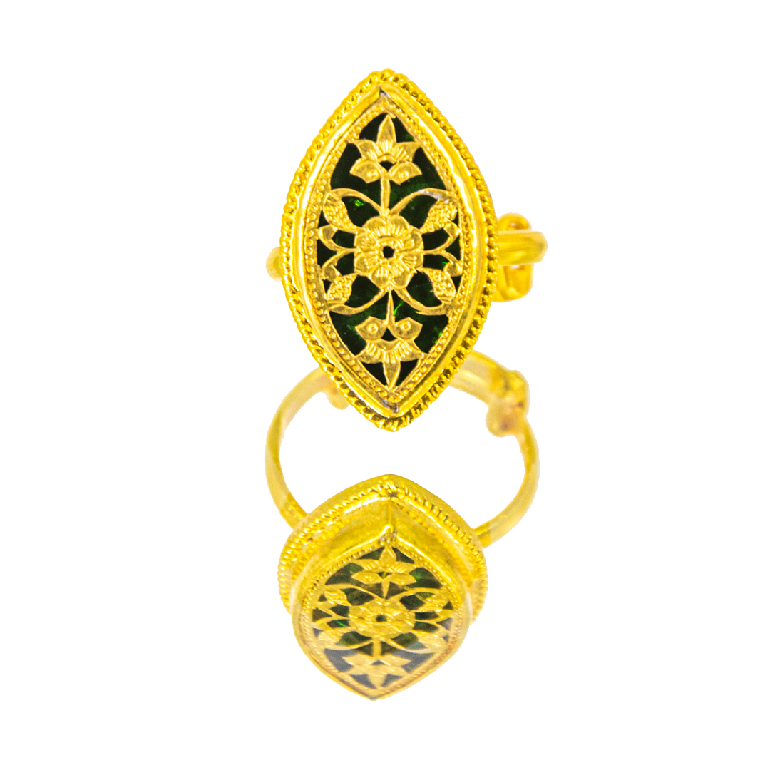 Thewa Plain Green Ring