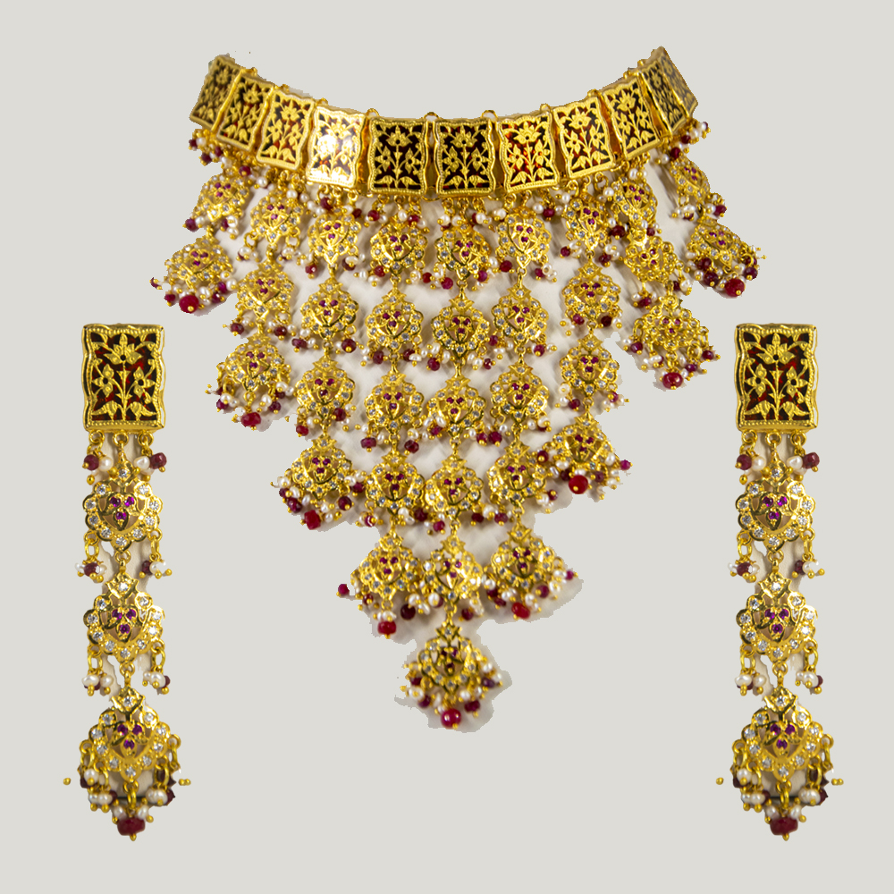 Thewa Bridal Raani haar set