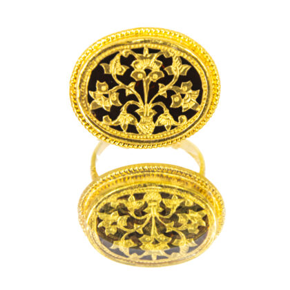 Thewa Plain Oval Red Ring