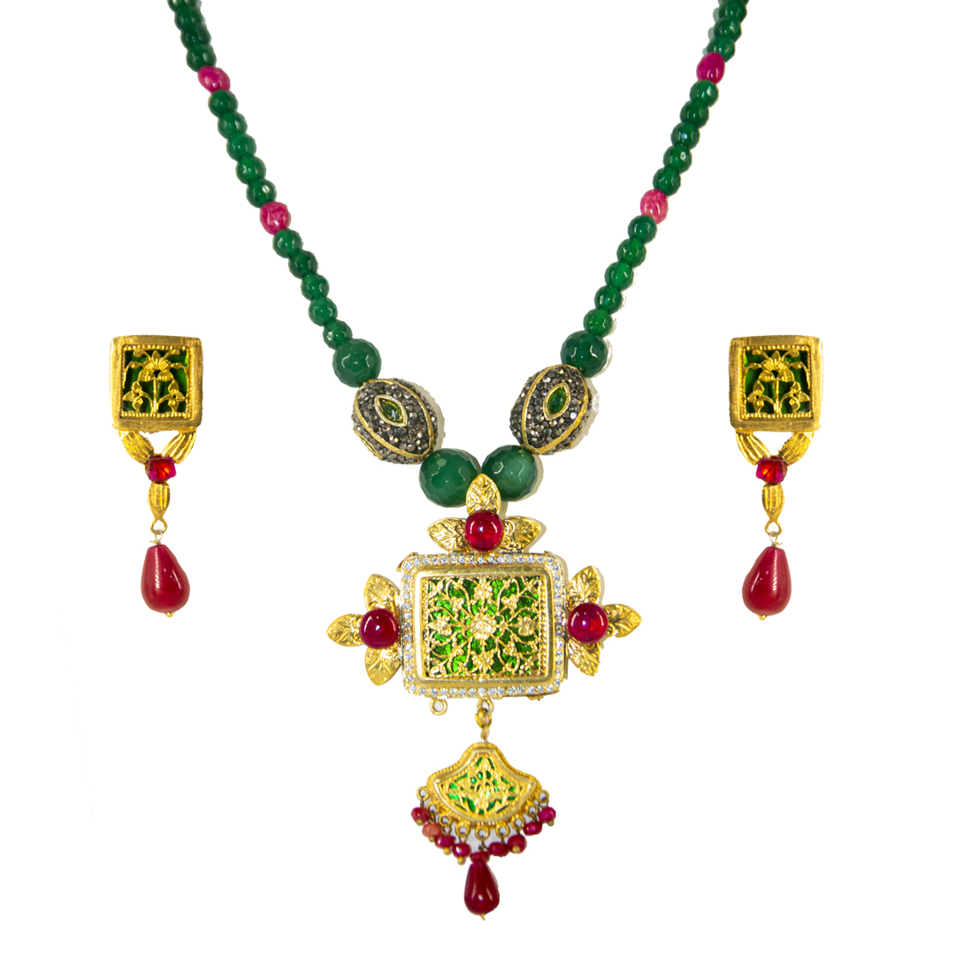 Thewa Green Pink Fusion set