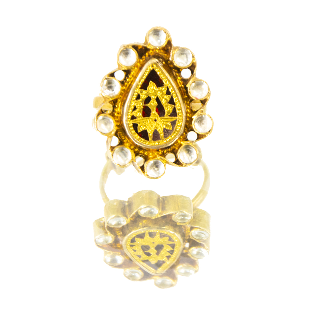 Thewa Small Kundan Rings