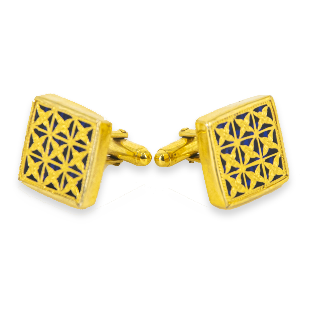 Thewa Square Blue Men Cufflinks