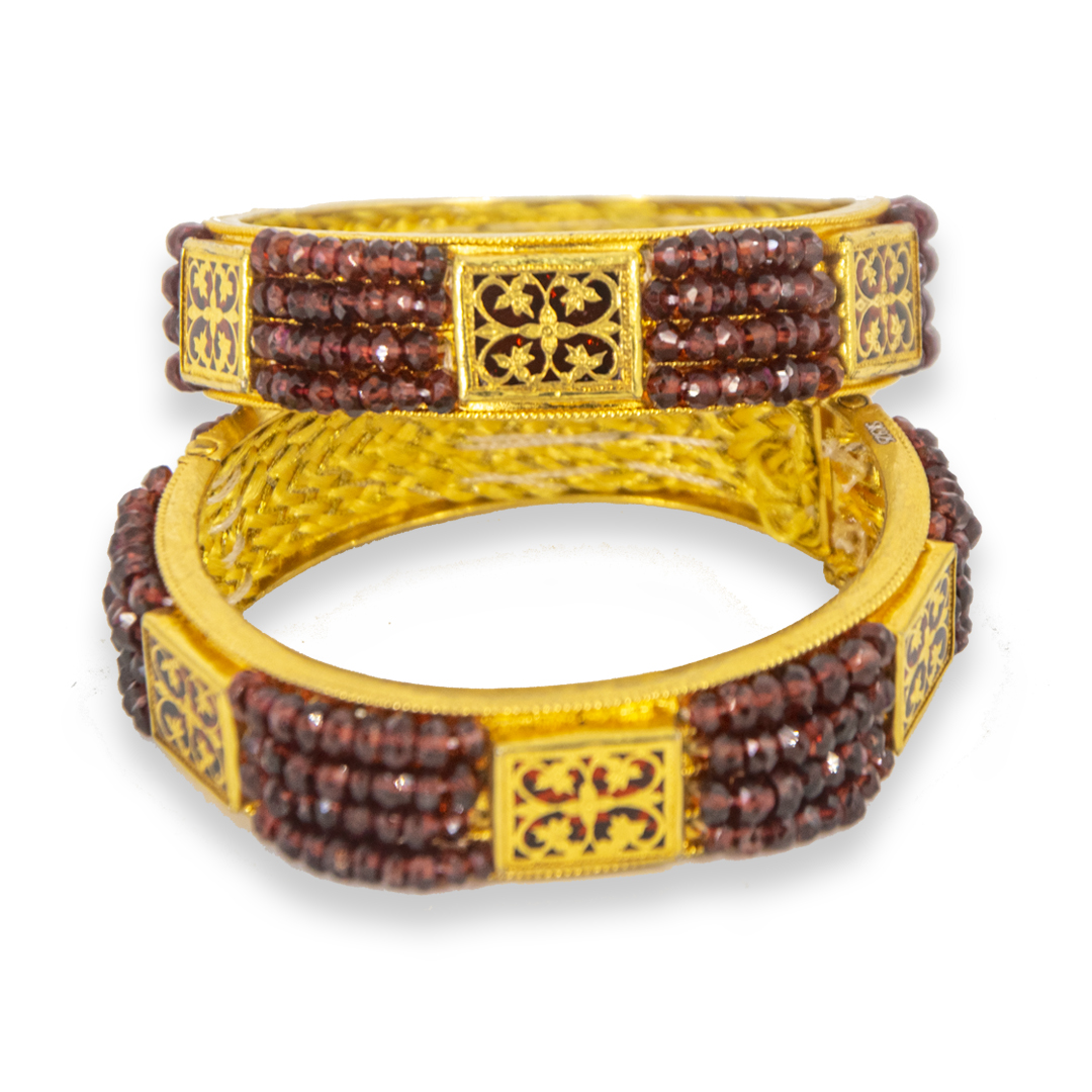 Thewa Garnet Bangles
