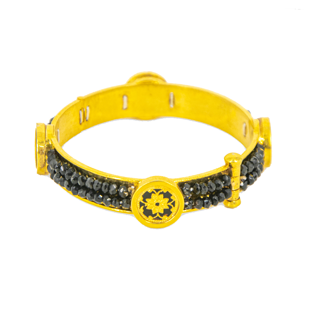 Thewa Black Onyx Bangle