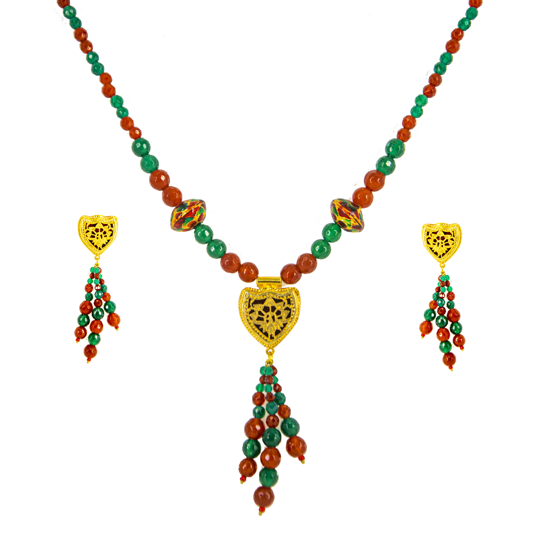 Thewa Red & Green small set