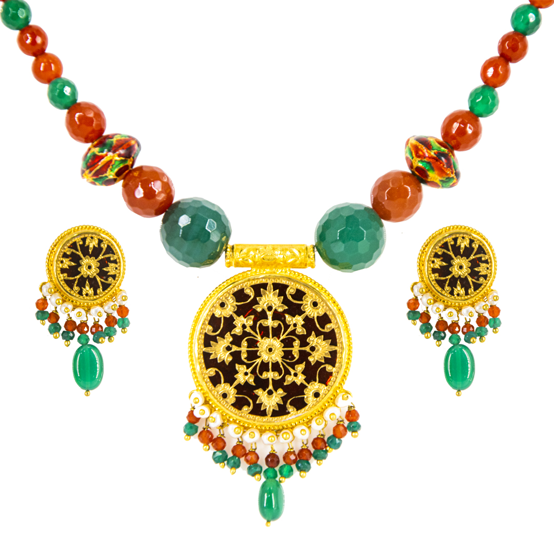 Thewa Red & Green Medium Set