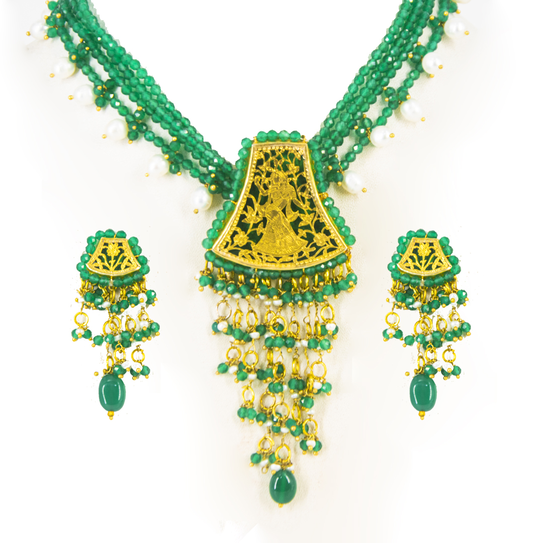 Thewa Green Lady Chokar