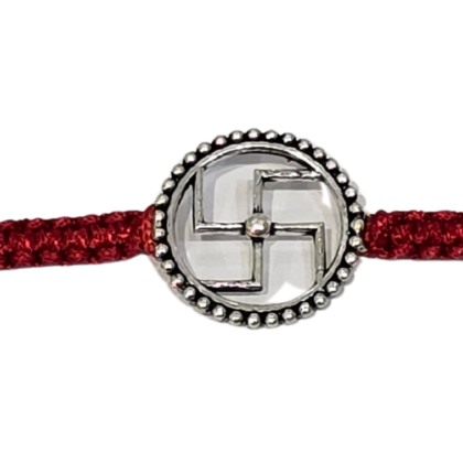 Swastik 925 Silver Rakhi 1