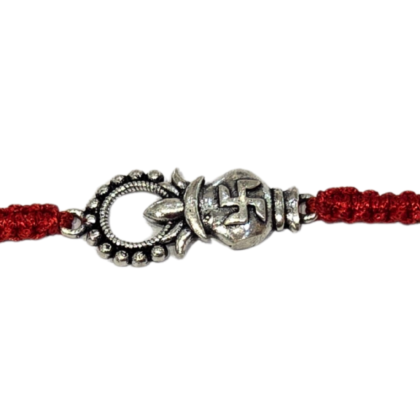 Beautiful Kalash design 925 Silver Rakhi 2