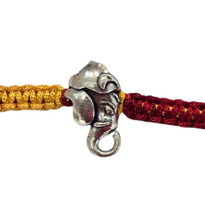 Lord Ganesha Head 925 Silver Rakhi 1